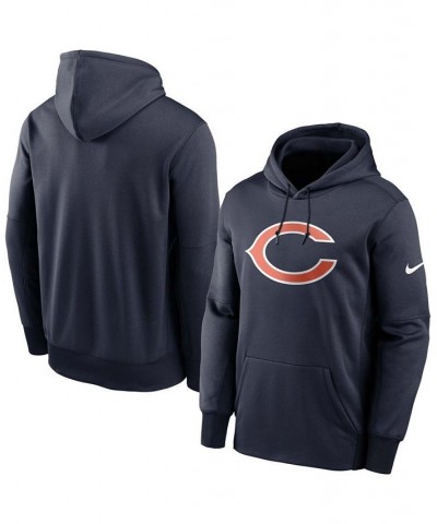 Men's Big and Tall Navy Chicago Bears Fan Gear Primary Logo Therma Performance Pullover Hoodie $29.70 Sweatshirt