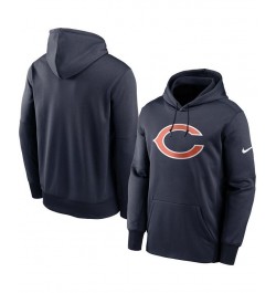 Men's Big and Tall Navy Chicago Bears Fan Gear Primary Logo Therma Performance Pullover Hoodie $29.70 Sweatshirt