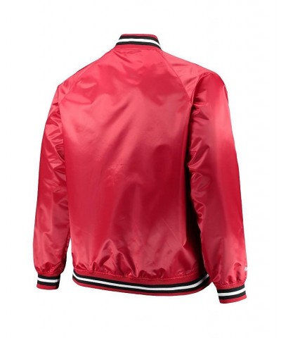 Men's Red Chicago Bulls Big and Tall Hardwood Classics Raglan Satin Full-Snap Jacket $51.99 Jackets