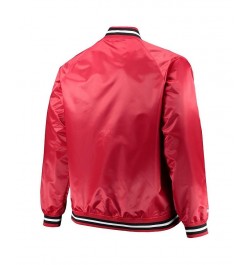 Men's Red Chicago Bulls Big and Tall Hardwood Classics Raglan Satin Full-Snap Jacket $51.99 Jackets