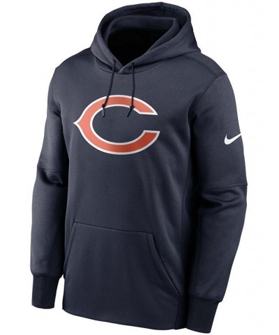 Men's Big and Tall Navy Chicago Bears Fan Gear Primary Logo Therma Performance Pullover Hoodie $29.70 Sweatshirt