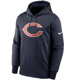 Men's Big and Tall Navy Chicago Bears Fan Gear Primary Logo Therma Performance Pullover Hoodie $29.70 Sweatshirt