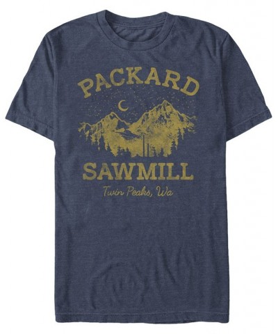 Twin Peaks Men's Packard Sawmill Short Sleeve T-Shirt Blue $20.29 T-Shirts