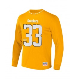 Men's NFL X Staple Yellow Pittsburgh Steelers Core Long Sleeve Jersey Style T-shirt $23.96 T-Shirts