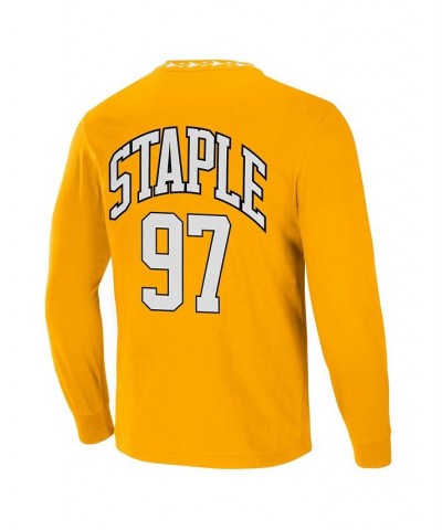 Men's NFL X Staple Yellow Pittsburgh Steelers Core Long Sleeve Jersey Style T-shirt $23.96 T-Shirts