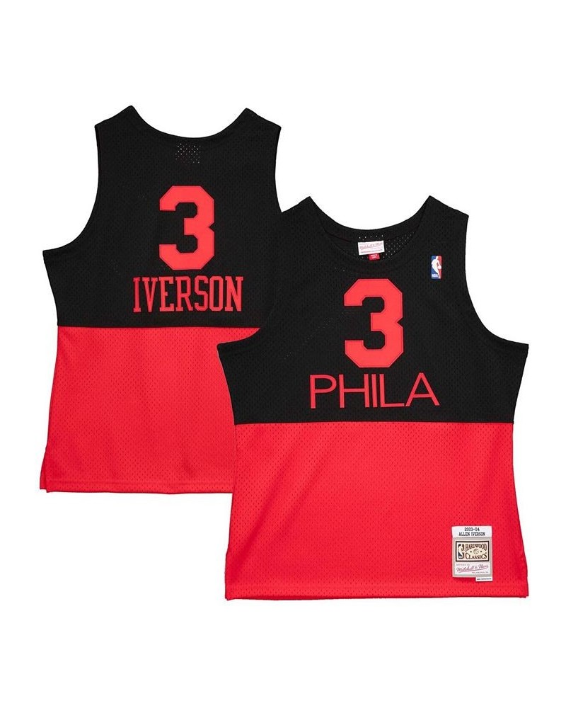 Men's Allen Iverson Black Philadelphia 76Ers 2003-2004 Hardwood Classics Reload 2.0 Swingman Jersey $58.80 Jersey