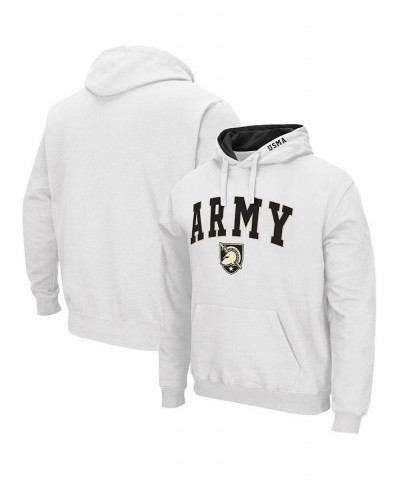 Men's White Army Black Knights Arch and Logo 3.0 Pullover Hoodie $27.25 Sweatshirt