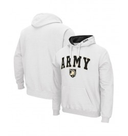 Men's White Army Black Knights Arch and Logo 3.0 Pullover Hoodie $27.25 Sweatshirt