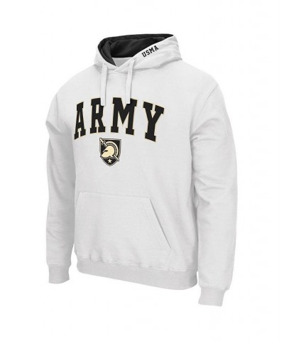 Men's White Army Black Knights Arch and Logo 3.0 Pullover Hoodie $27.25 Sweatshirt